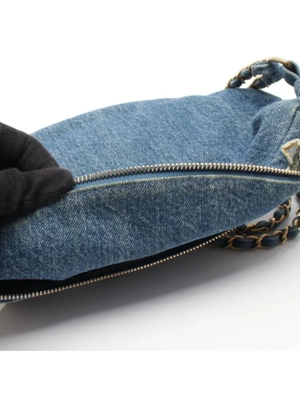 Chanel Waist Bag Body Denim Blue Coco Charm - Picture 6 of 7